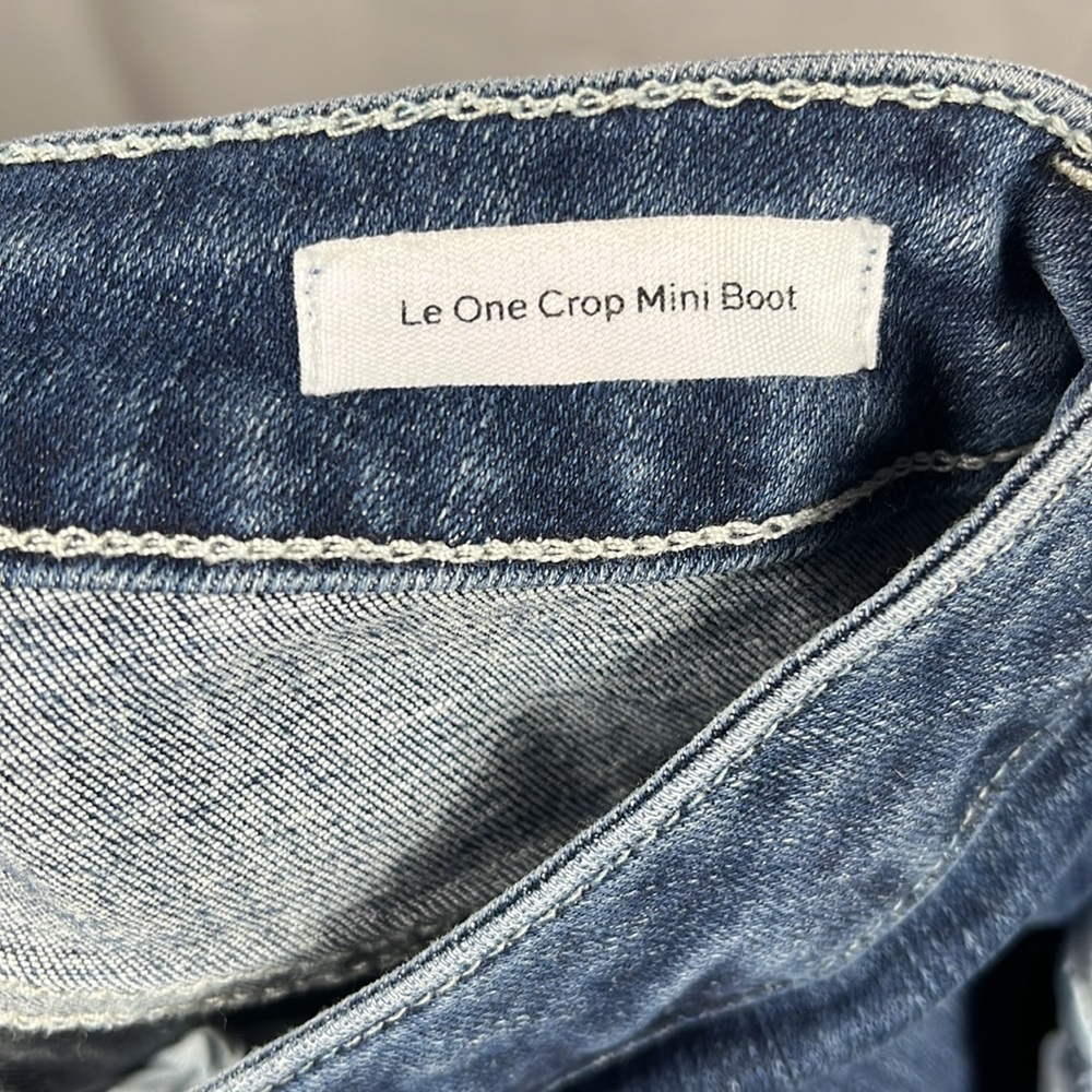 Frame Le One Crop Mini Boot Cut Jeans in Ackerman. - Picture 10 of 12